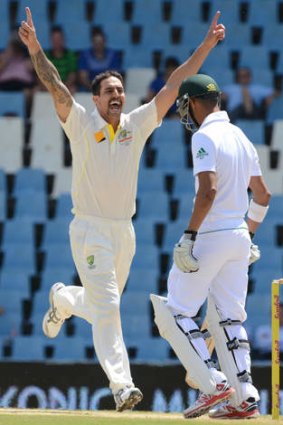 Mitchell Johnson claimed seven wickets during the South African innings.