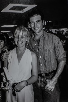 Reporter Megan Doherty and James Blundell in Tamworth in about 1992.