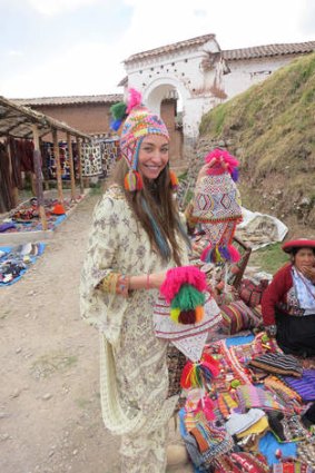 Fabric of life: Franks on her travels, in Peru.