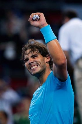 No. 1: Rafael Nadal celebrates after beating Stanislas Wawrinka.