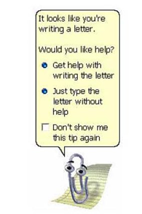 Please die: Clippy.