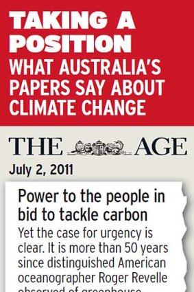 What Australia's papers say about climate change.