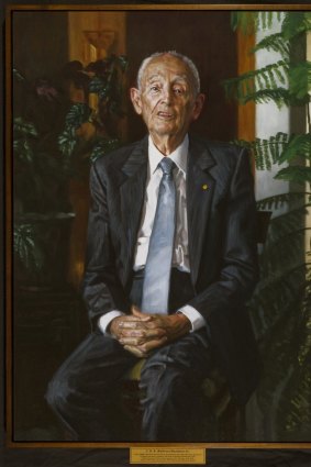 The portrait of Professor Ruthven Blackburn.