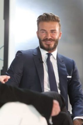 David Beckham attends a photocall to launch "David Beckham: Into The Unknown".