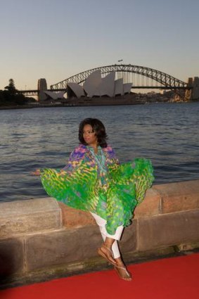 Oprah Winfrey wears one of Camilla Franks' kaftans.