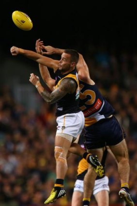Jumper clash: West Coast's match against Richmond last year caused confusion for some spectators.