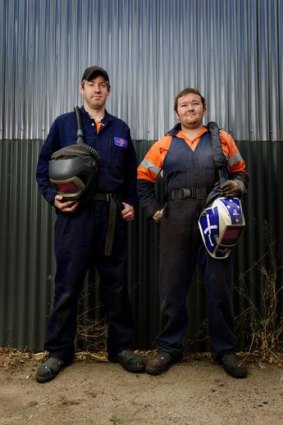 Brad Hutton (left) and Teejay Loader, welders at Austeng.
