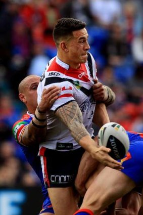 Mind made up: Sonny Bill Williams stars for the Roosters.