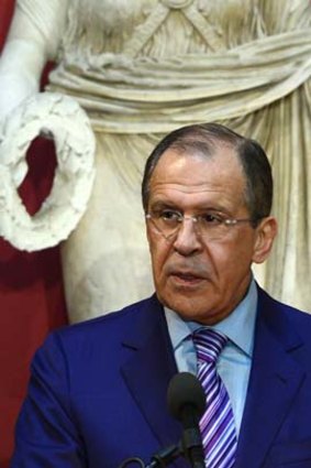 Defiant: Sergei Lavrov accused Western media of ''trying to create a sensation''.