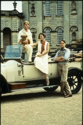 Jeremy Irons with Anthony Andrews and Diana Quick in <i>Brideshead Revisited</i>.
