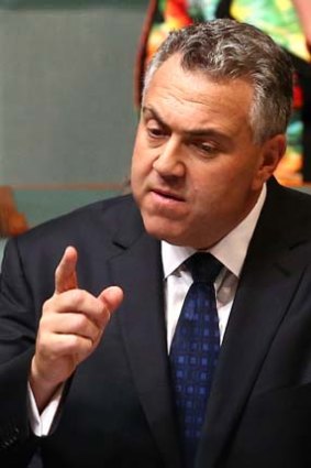 "This spending is part of an economic strategy to build a strong, prosperous economy": Treasurer Joe Hockey.