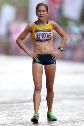 Australia's Jessica Trengove after the women's marathon.