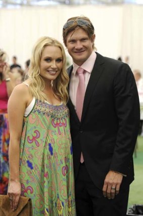 New parents: Shane Watson and wife Lee Watson.