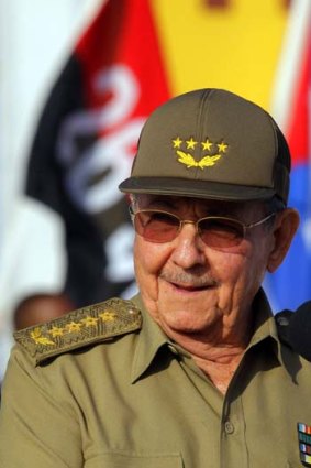 ''Any day they want, the table is set'' &#8230; Raul Castro at the Revolution Day ceremony.