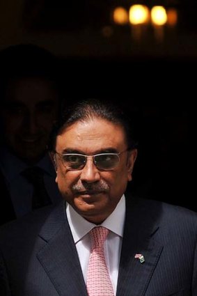 Discussions ... Pakistani President Asif Ali Zardari.