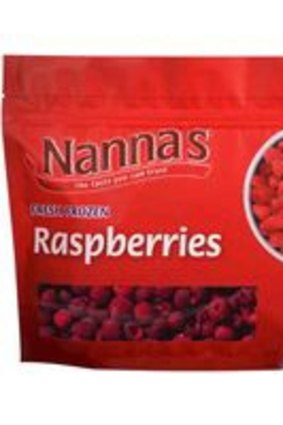 Recalled: Nanna's frozen raspberries.