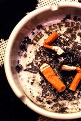 Butting out: Smokers were inspired to try to quit.