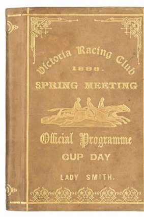 The 1898 Melbourne Cup program.