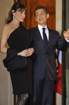 Nicolas Sarkozy with Carla Bruni-Sarkozy.