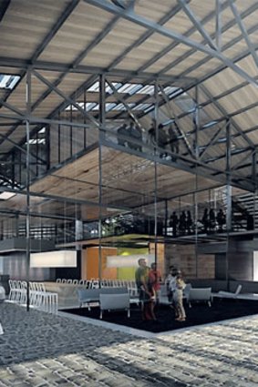 An artist's impression of the renovated No. 5 Goods Shed.