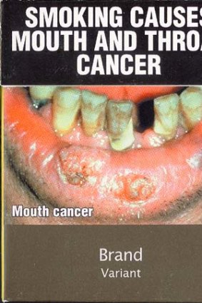 New cigarette packaging has a larger health warning.
