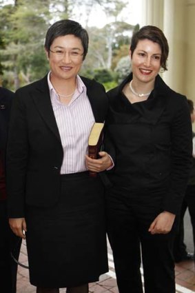 "I do not regret that our daughter has Sophie and I as parents" ... Penny Wong, pictured with her partner Sophie Allouache.