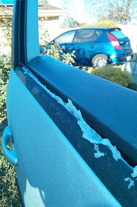 'Looks like my window is smashed but it was the ice after I put my windows down', says WAtoday reader Louis Thorp.