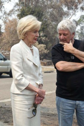 Urging for continued aid: Governor-General Quentin Bryce during the October 2013 fires.
