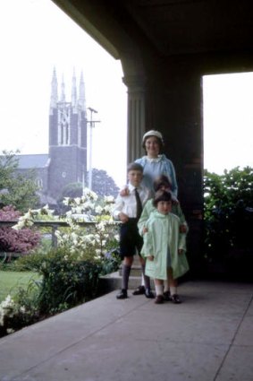 Caecilia (front), with Janet, Ben and Mary in their Sunday best in the late 1960s.