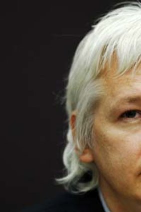 Founder of whistle-blowing website Wikileaks Julian Assange attends a news conference at the City University 