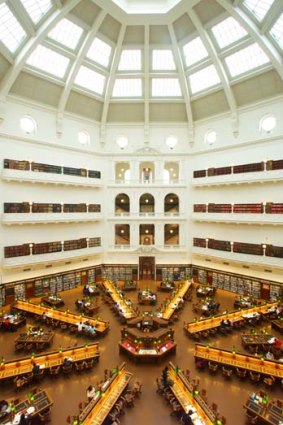 The State Library reading room.