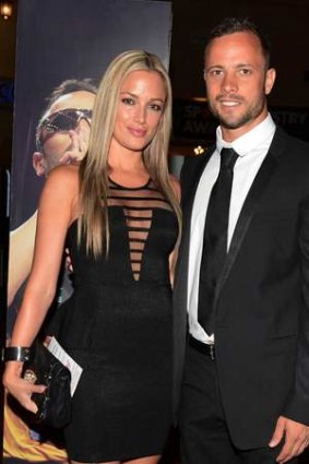 "Her old boyfriend was much more like her, a quiet guy, family oriented" ... Reeva Steenkamp and Oscar Pistorius in February  2013.