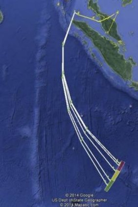 A map provided by Malaysian authorities with the MH370 preliminary report shows the possible flight path of the aircraft, according to radar and satellite data.