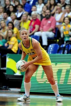 Australia's Kim Green in action against New Zealand at the AIS last October.
