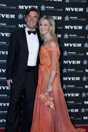Olivia Newton-John and her husband...John Easterling in Melbourne.