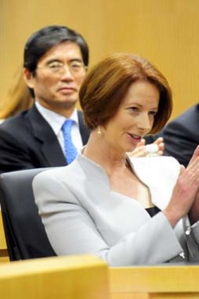 Gillard seems to be struggling to find a receptive audience in Korea.