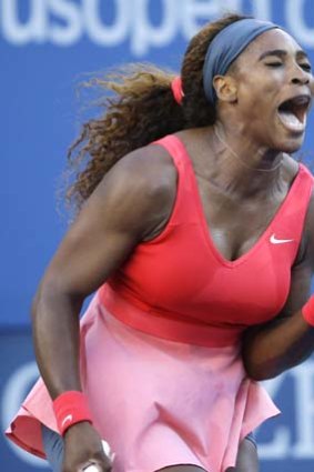 Serena Williams shows her emotion.