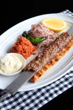 The one dish you must try ... minced veal, lamb, garlic and cracked wheat kebab, $38.
