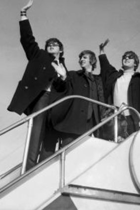 The Beatles leave Sydney airport for New Zealand, 21 June 1964. 