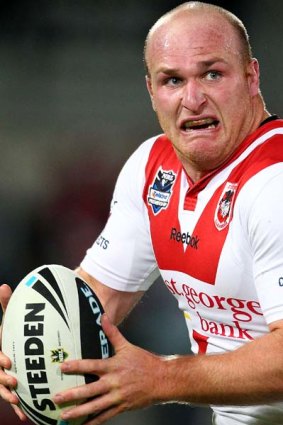 Big blow . . . Michael Weyman is out injured for the Dragons.