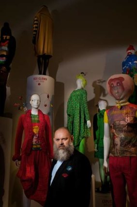 Belgian fashion designer and icon Walter Van Beirendonck at the opening of his exhibition at Melbourne's RMIT Design Hub.