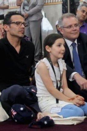 Immigration and Border Protection Minister Scott Morrison at Lakemba Mosque.