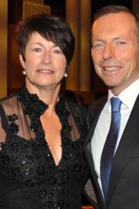 Choreographed defence ... Margie and Tony Abbott.
