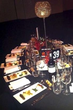 Empty &#8230; the Jets' table at the A-League awards.