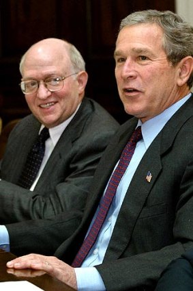 Professor Feldstein with former US president George Bush.