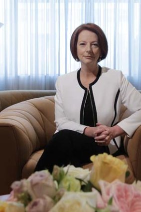 Prime Minister Julia Gillard is interviewed for <em>Daily Life</em> in her Parliament House suite in Canberra on 30 November 2012.