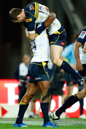 Flying high ... the ACT Brumbies.