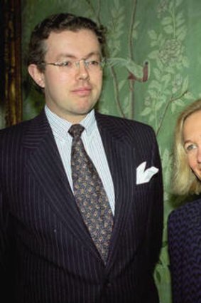 Eva Rausing with her husband Hans Kristian Rausing at Winfield House in 1996.