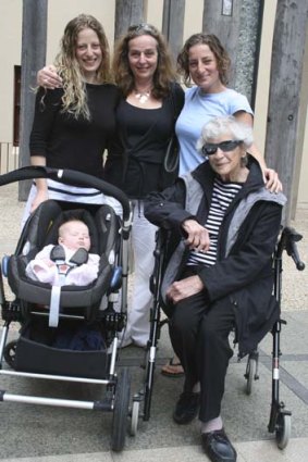 Female line &#8230; Dorothy with daughter Clarissa Fabre, granddaughters Claire (left) and Margarite Fabre, and great-granddaughter Isla Fabre.