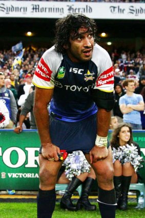 Dejected: Cowboys captain Johnathan Thurston after his sides season-ending loss to the Sharks.
